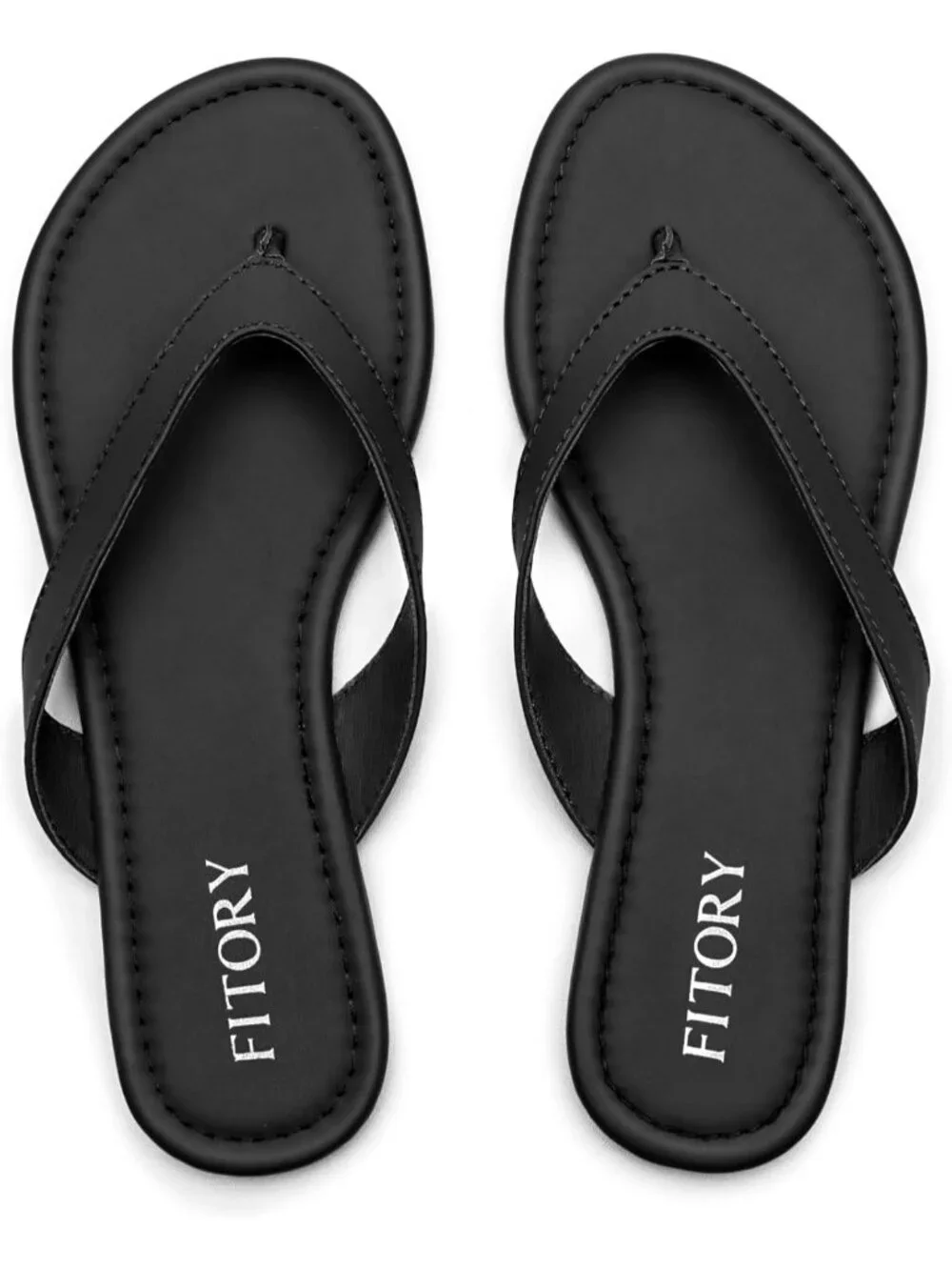 Women's Black Casual Flip Flops Comfortable Thong Walking Slide Summer Beach